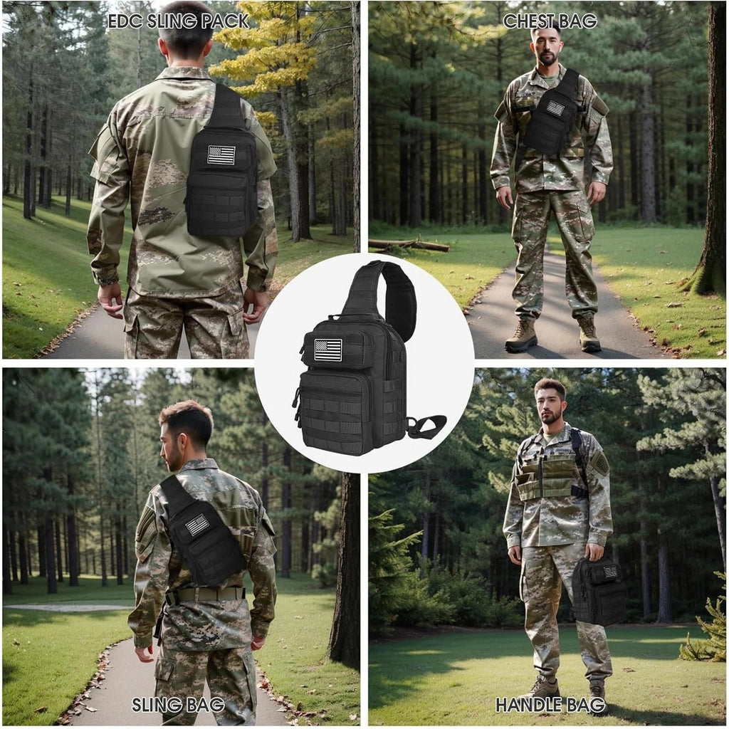 Tactical Sling Bag Men Outdoor Shoulder Pack Small EDC Crossbody Chest Bag